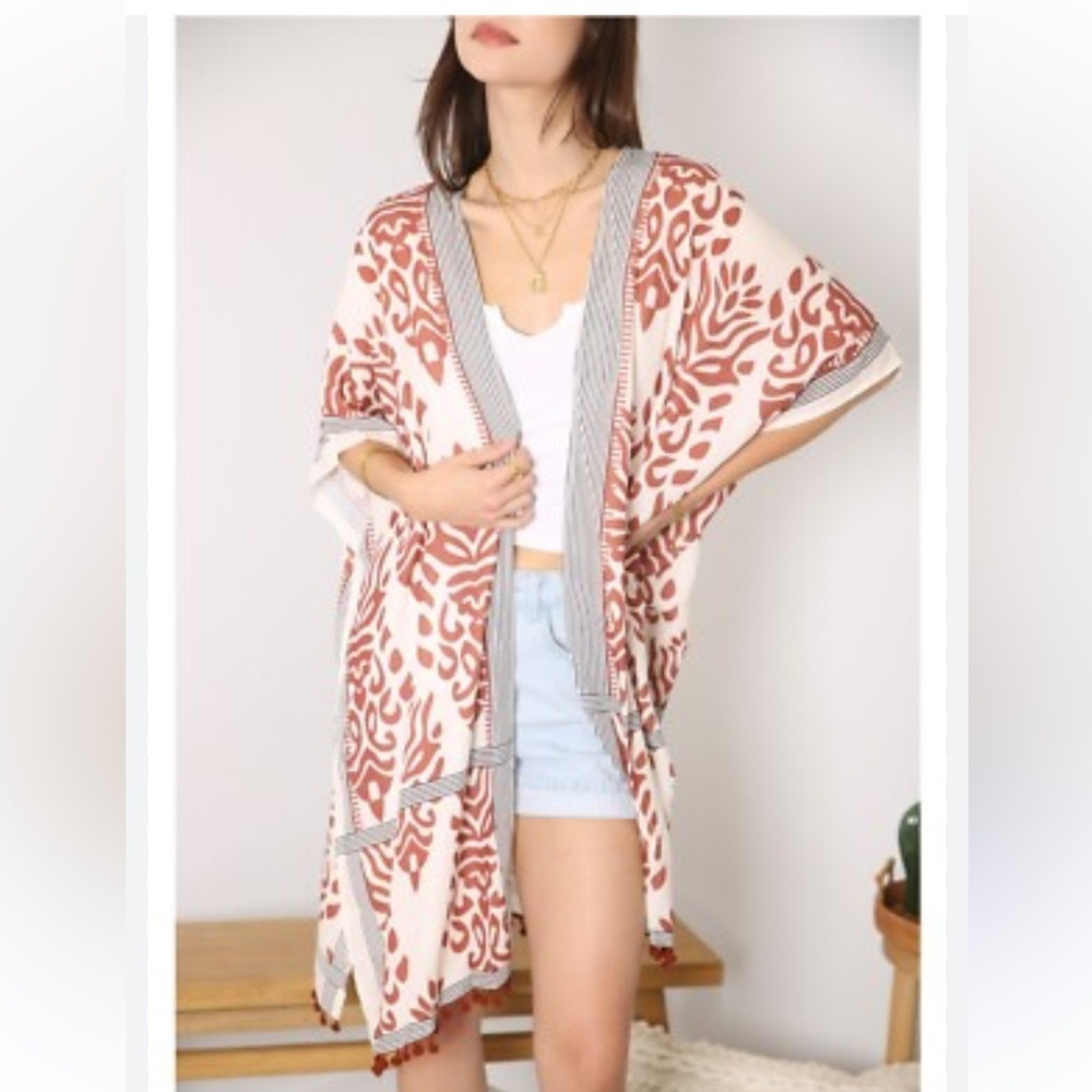 Women's Kimono Bathing Suit Cover Up, Fashion Print Kimono new 🆕